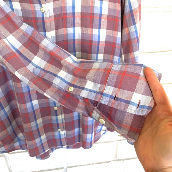 JCREW Mauve Plaid Button Down - Picture 4 of 4